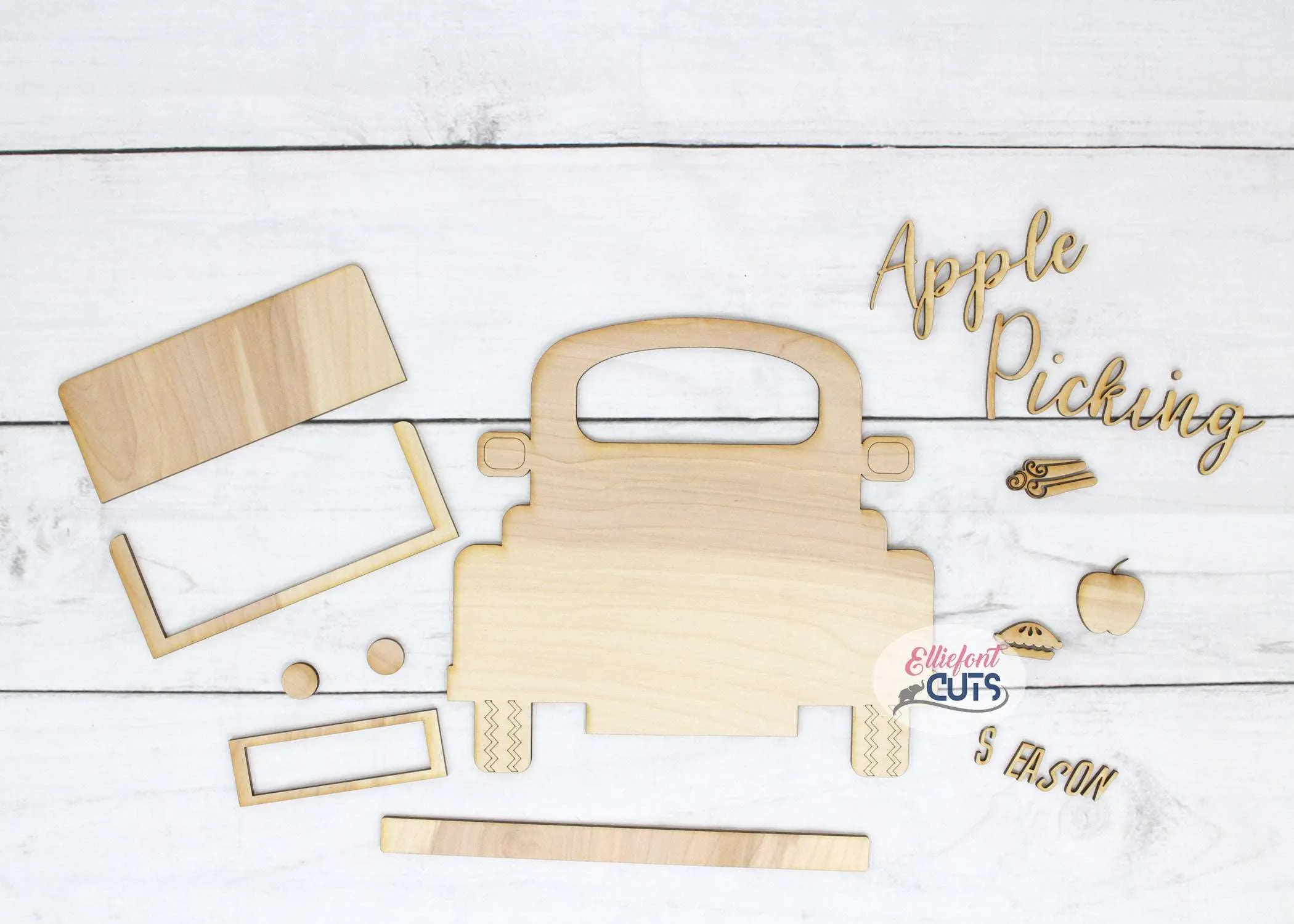 Apple Picking DIY Wood Truck Kit