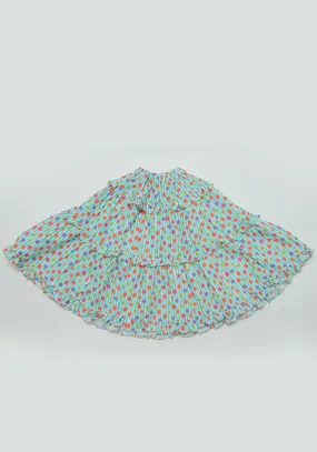 Aqua Printed Skirt
