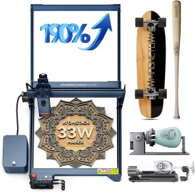 ATOMSTACK A30 S30 X30 Pro 160W Laser Engraving Machine With Extension Kit 850x400mm With R1 Pro Rotary Shaft