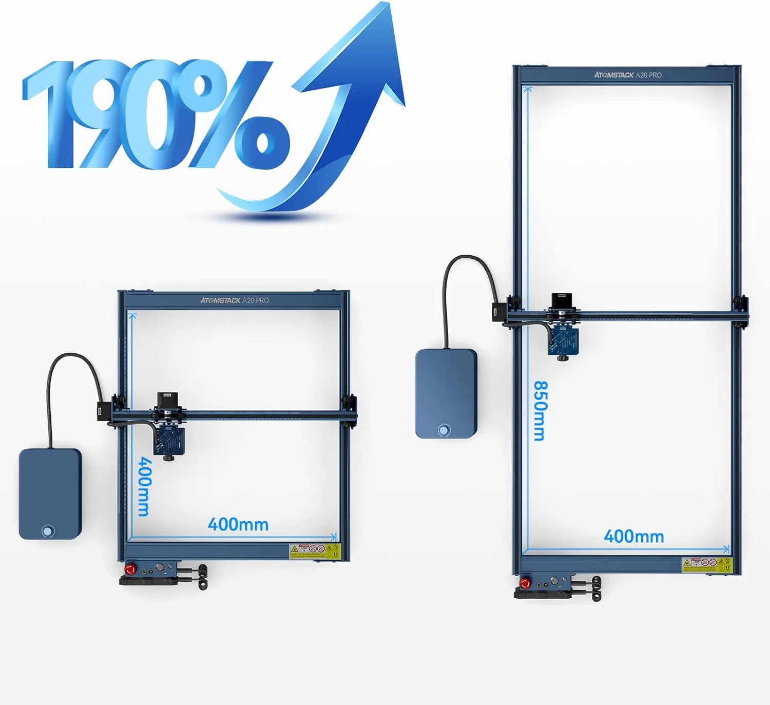 ATOMSTACK A30 S30 X30 Pro 160W Laser Engraving Machine With Extension Kit 850x400mm With R1 Pro Rotary Shaft