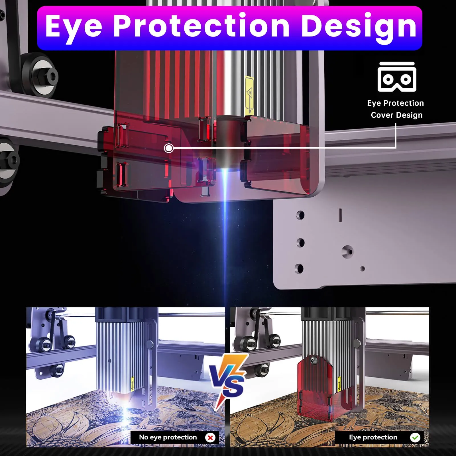 ATOMSTACK A5 Pro Laser Engraver 40W Engraving Machine For Wood Metal Leather 5.5W Output DIY Cutter Logo Pattern Marking Machine