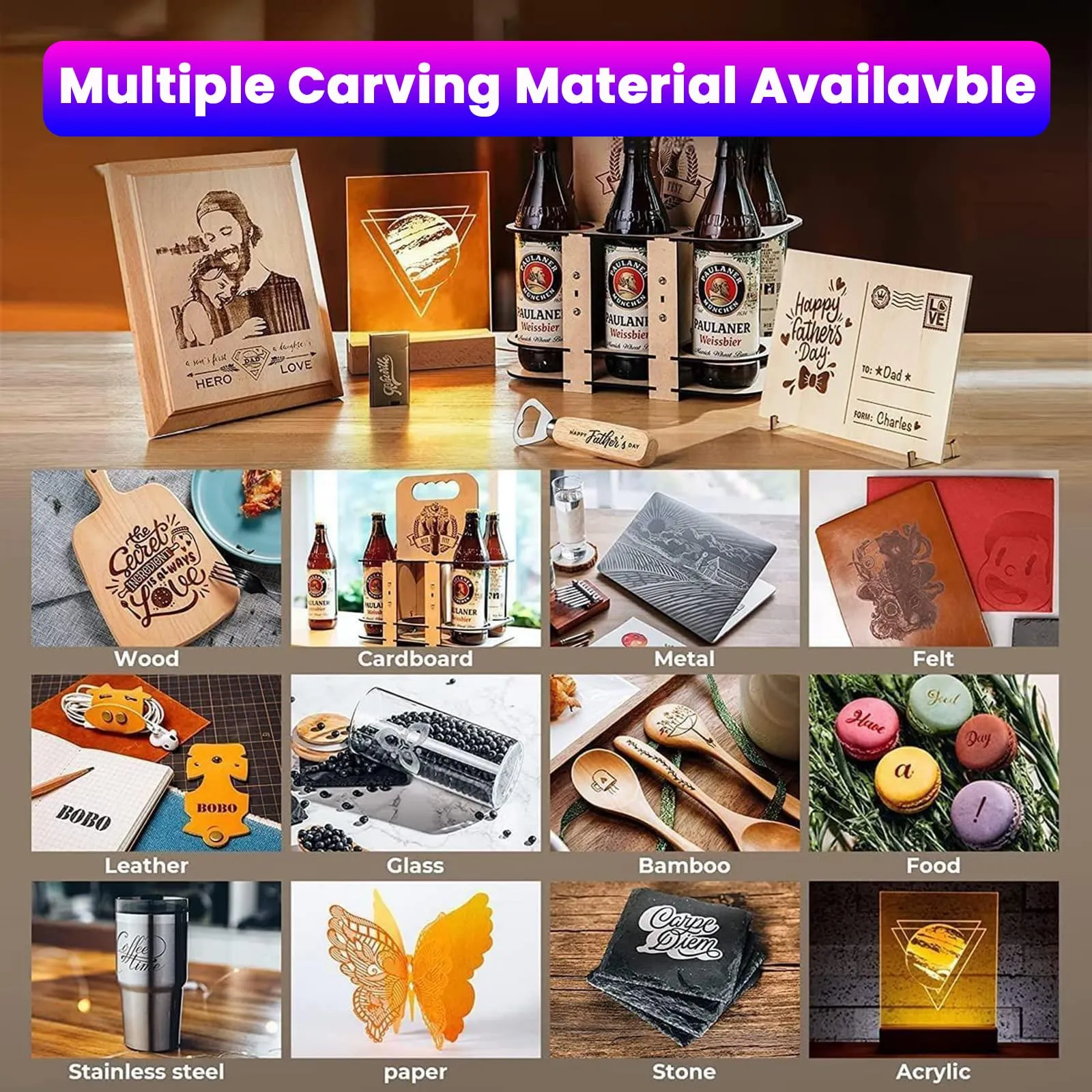ATOMSTACK A5 Pro Laser Engraver 40W Engraving Machine For Wood Metal Leather 5.5W Output DIY Cutter Logo Pattern Marking Machine