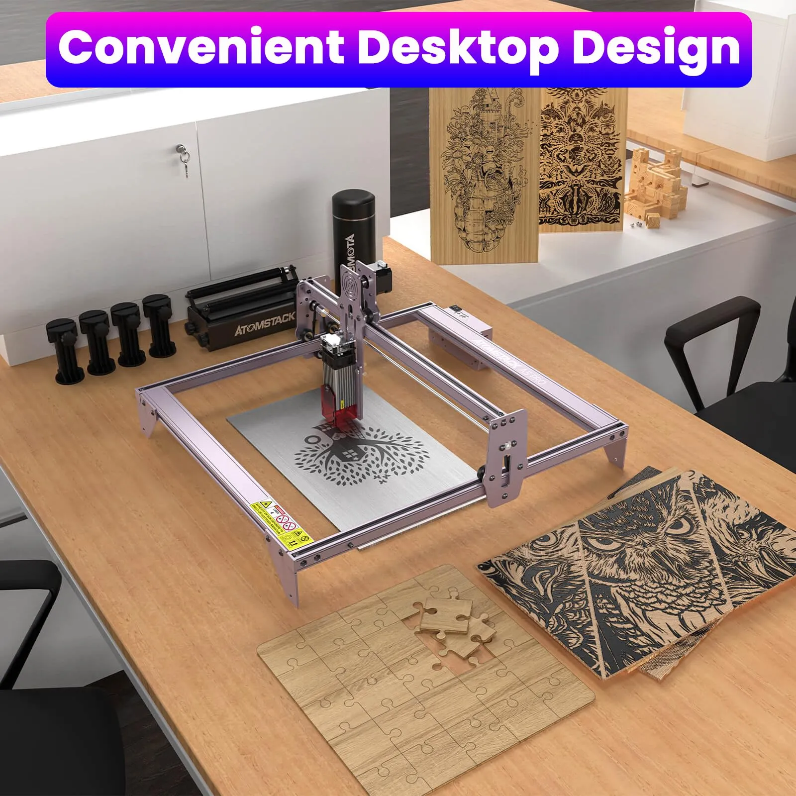 ATOMSTACK A5 Pro Laser Engraver 40W Engraving Machine For Wood Metal Leather 5.5W Output DIY Cutter Logo Pattern Marking Machine