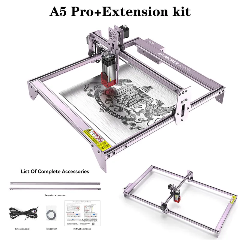 ATOMSTACK A5 Pro Laser Engraver 40W Engraving Machine For Wood Metal Leather 5.5W Output DIY Cutter Logo Pattern Marking Machine