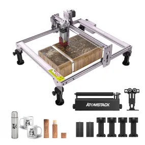 ATOMSTACK A5 Pro Laser Engraver 40W With R3 Pro Laser Rotary Roller Set CNC DIY Laser Engraving Cutting Machine For Wood Leather Metal
