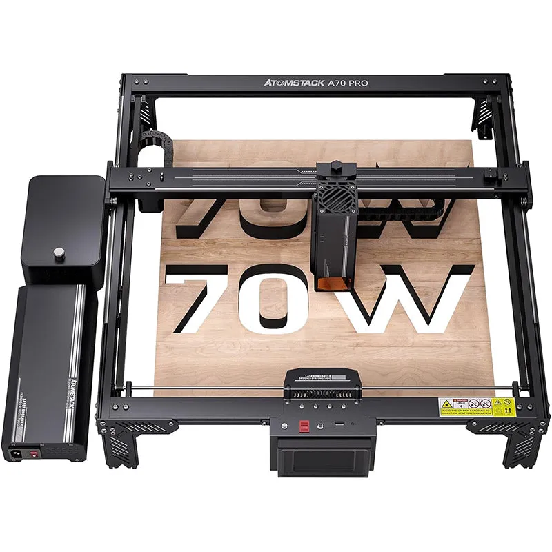 ATOMSTACK A70 X70 Pro Laser Engraver 77W COS Blue Light Laser Power with F60 Air Assist Set 24000mm/min Auto Focus with 4.3 inches Control Monitor 500x400mm Work Area