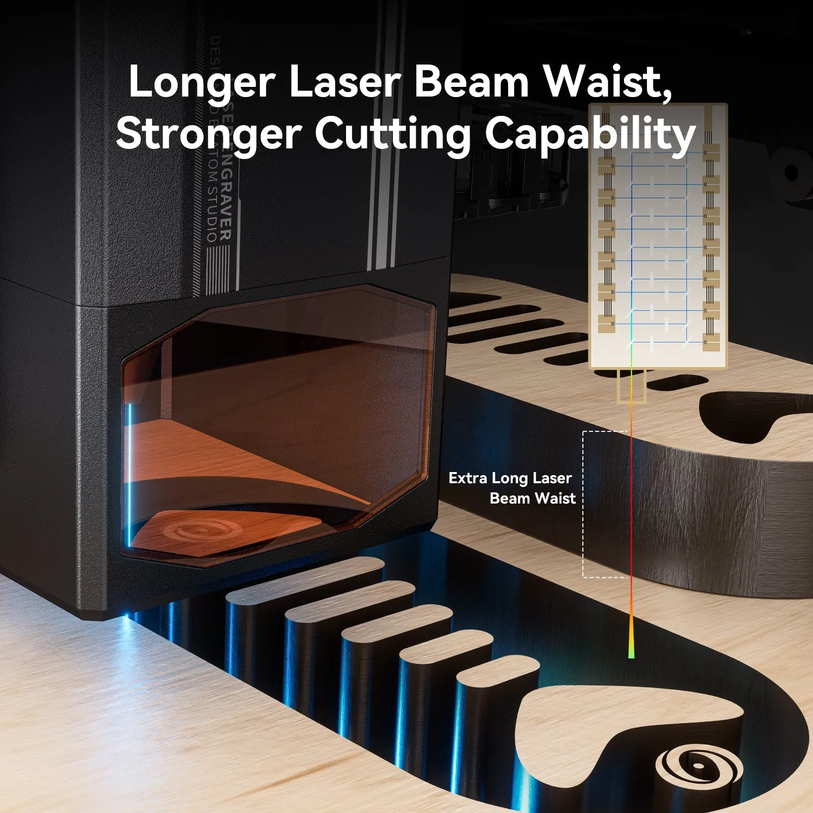 ATOMSTACK A70 X70 Pro Laser Engraver 77W COS Blue Light Laser Power with F60 Air Assist Set 24000mm/min Auto Focus with 4.3 inches Control Monitor 500x400mm Work Area