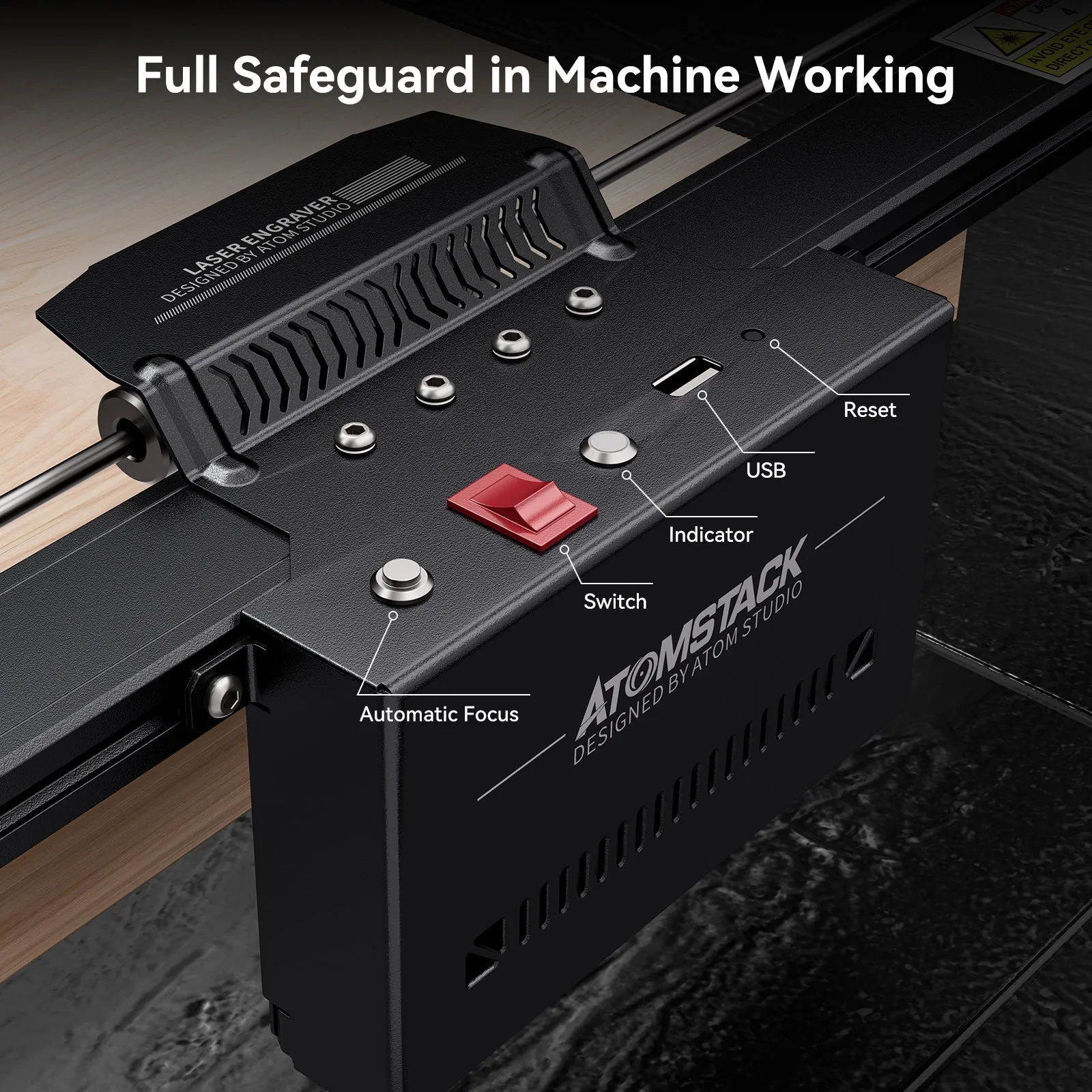 ATOMSTACK A70 X70 Pro Laser Engraver 77W COS Blue Light Laser Power with F60 Air Assist Set 24000mm/min Auto Focus with 4.3 inches Control Monitor 500x400mm Work Area
