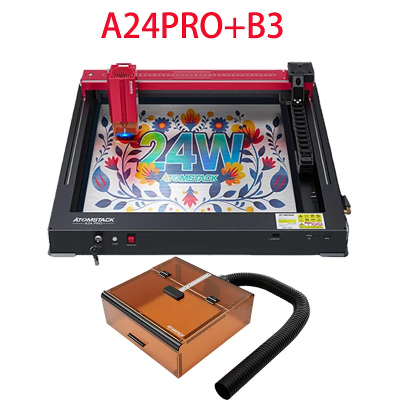 ATOMSTACK B3 Laser Engraver Protective Box With Intelligent Camera, LED Lighting, Exhaust Fan, Laser Housing for A6 PRO/A12 PRO/A24 PRO Laser Engraving Machine, Safe Dustproof Cover