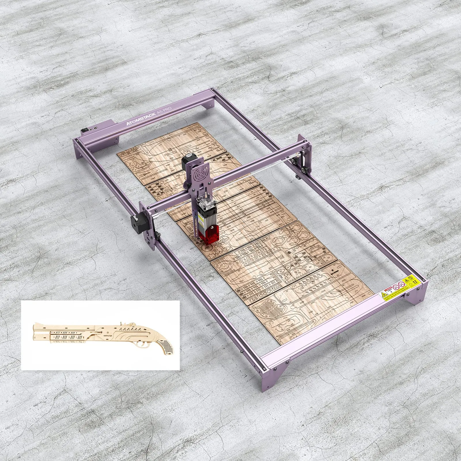 ATOMSTACK Engraving Range Extension Shaft Kit For A5/A5 Pro/A5 Pro /A5 M40/A5 M30 Laser Engraving Machine 850mm*410MM, Expand Engraving Size Quickly and Easily, A5 PRO Y-Axis Extension Kit