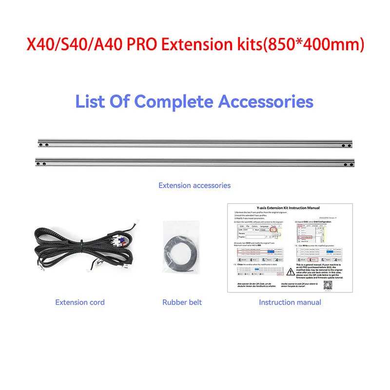ATOMSTACK Extension Kit For Laser Engraving Machine A20 X20 S20 Pro A40 X40 S40 Pro A30 X30 S30 Pro X70 S10 A10 PRO A5 PRO Expansion Area Up To 850x400mm