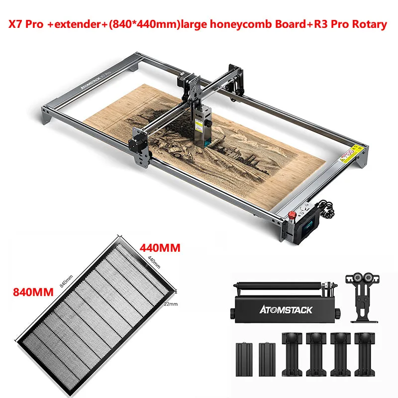 Atomstack S10 Pro X7 PRO A10 PRO Laser Engraver, 50W Laser Engraving Machine, 10W Optical Dual Compressed Spot Laser Cutter For 20 mm Wood and Acrylic, DIY Laser Cutting, Support Offline Engraving Phone App