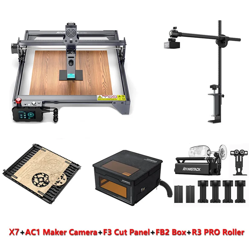 Atomstack S10 Pro X7 PRO A10 PRO Laser Engraver, 50W Laser Engraving Machine, 10W Optical Dual Compressed Spot Laser Cutter For 20 mm Wood and Acrylic, DIY Laser Cutting, Support Offline Engraving Phone App
