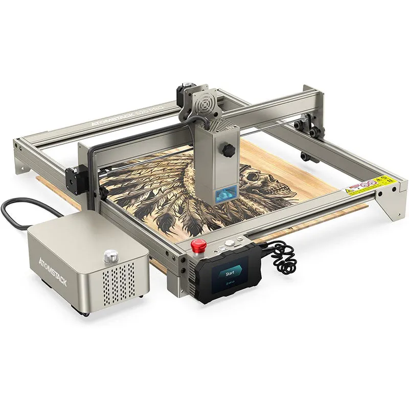 ATOMSTACK S20 PRO A20 PRO X20 PRO Laser Engraver With Air Assist Kits, 130W Laser Engraving Cutting Machine, 20W Optical Power 0.08 * 0.1mm Compressed Spot Laser Cutter For Metal,Phone APP Touch Screen Offline Engraving