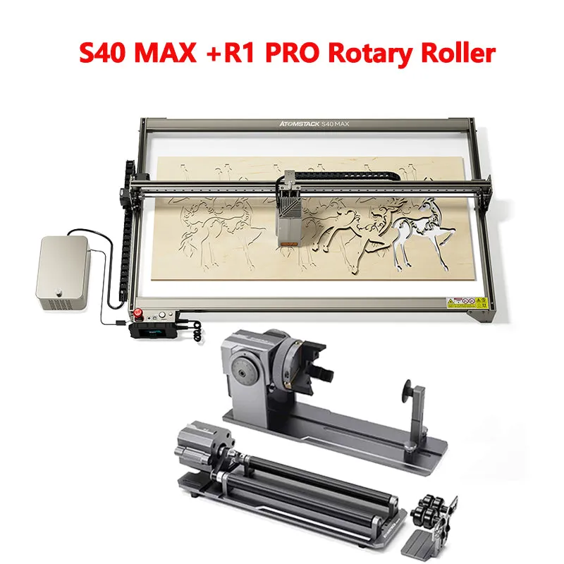 ATOMSTACK X40 S40 X40 MAX Laser Engraver 210W Laser Engraving Cutting Machine For Wood and Metal 48W Laser Output Power DIY CNC Laser Printer 800MM*400MM  3-in-1 Offline Screen/Mobile Phone App/PC Operate