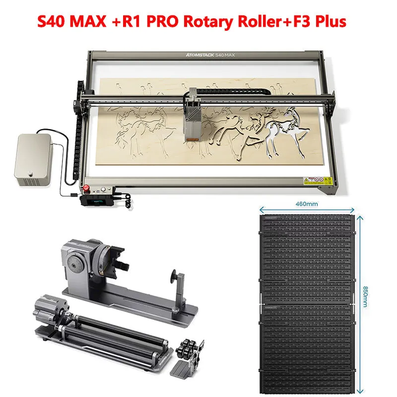 ATOMSTACK X40 S40 X40 MAX Laser Engraver 210W Laser Engraving Cutting Machine For Wood and Metal 48W Laser Output Power DIY CNC Laser Printer 800MM*400MM  3-in-1 Offline Screen/Mobile Phone App/PC Operate