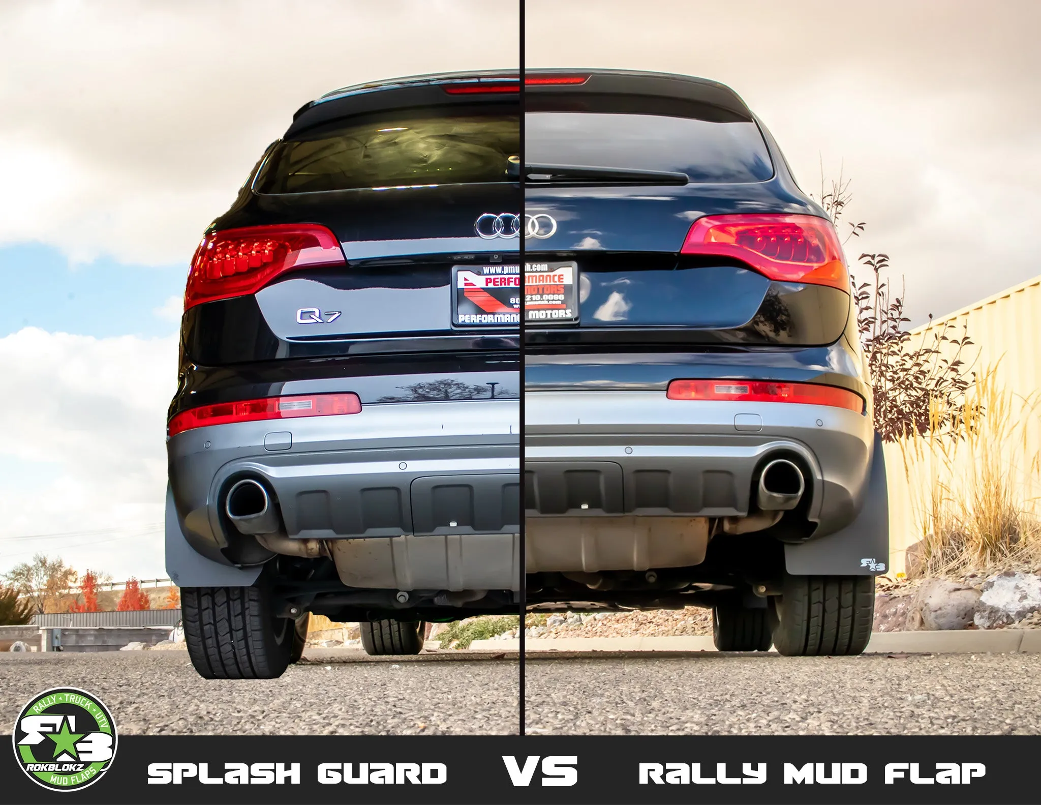 Audi Q7 SUV 2010-2015 Rally Mud Flaps