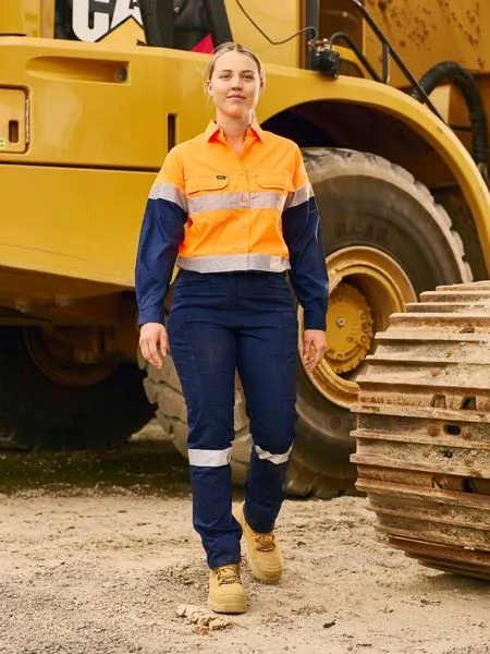 Bisley Womens X Airflow™ Hi Vis Taped Stretch Ripstop Shirt (BL6491T)