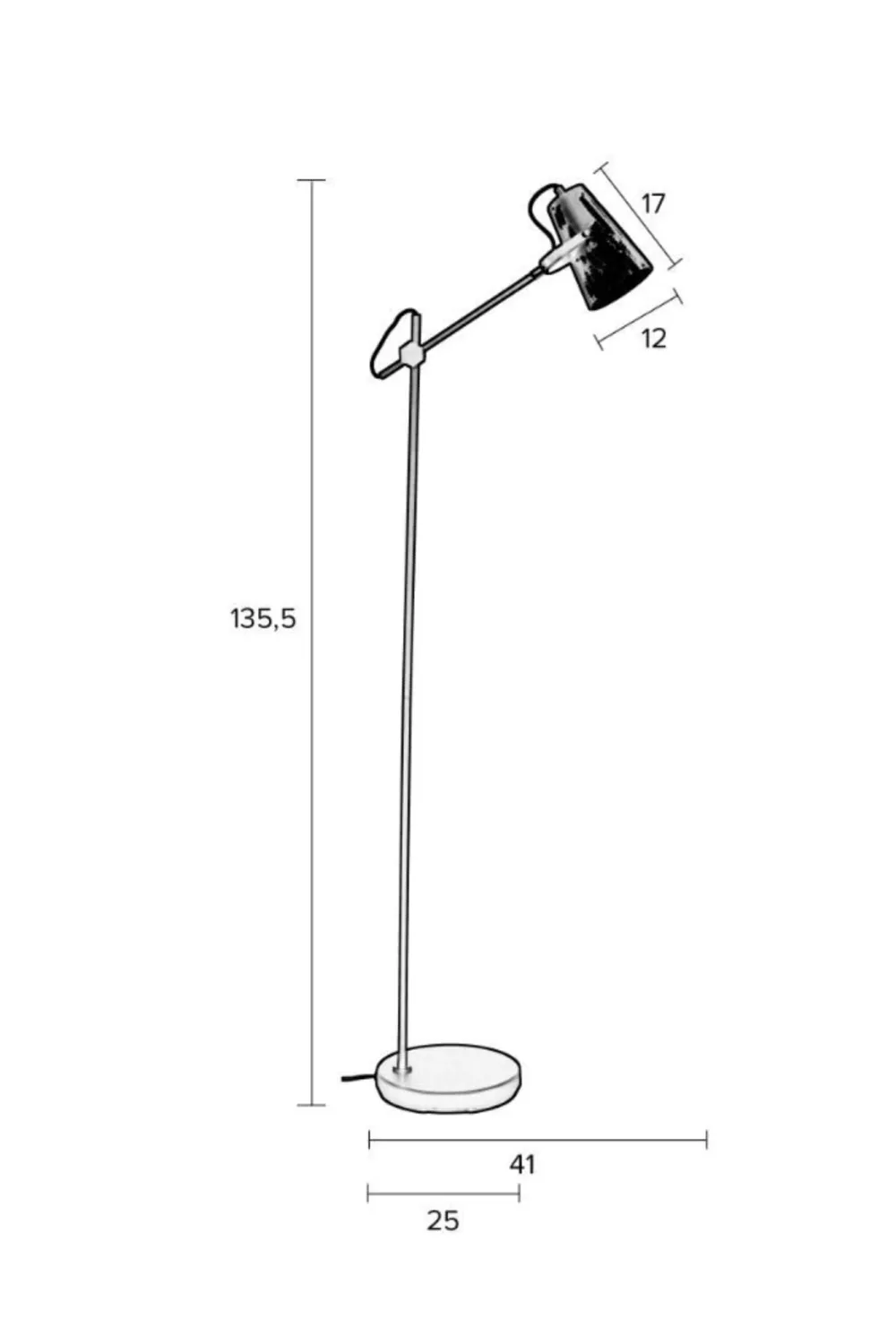 Black Adjustable Task Floor Lamp | DF Fokus