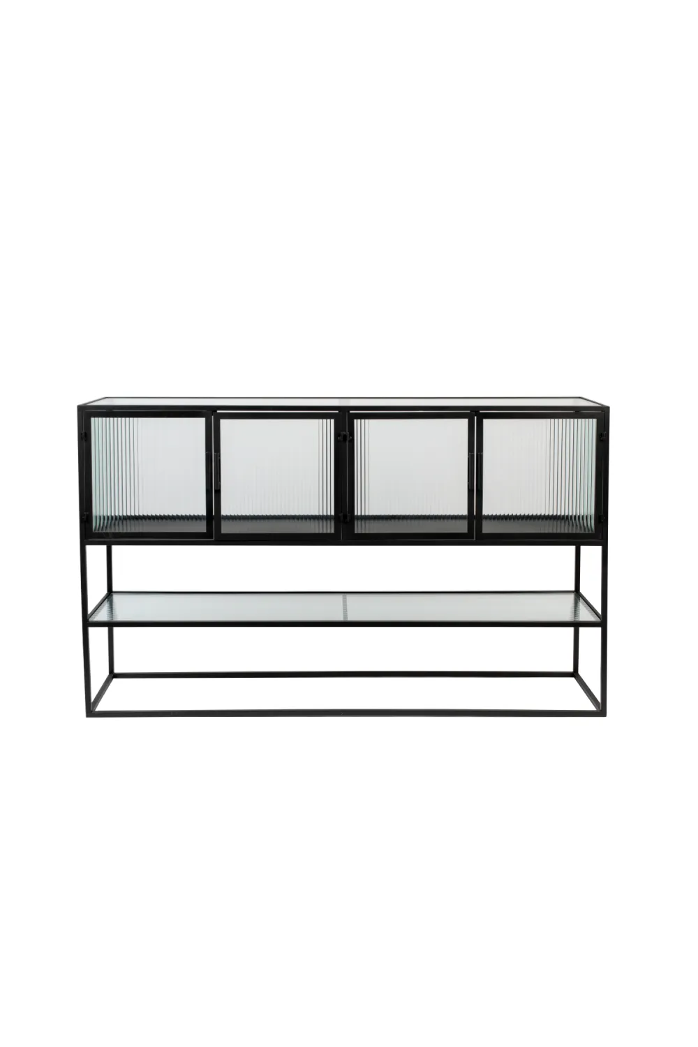 Black Framed Glass Sideboard | Dutchbone Boli