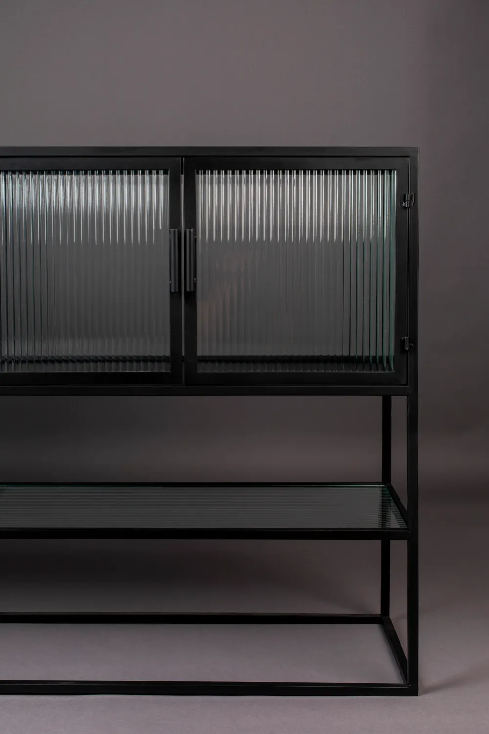 Black Framed Glass Sideboard | Dutchbone Boli