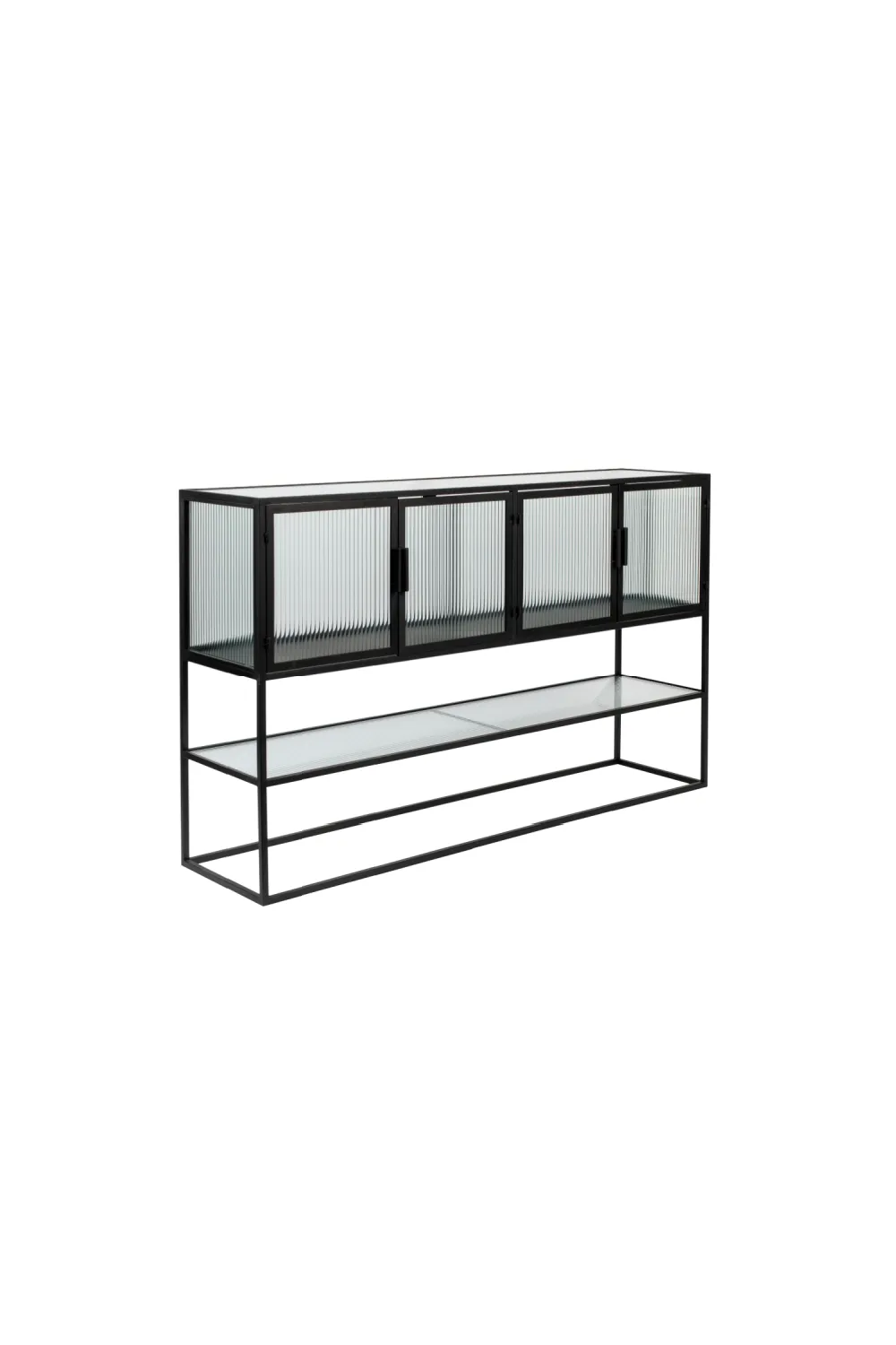 Black Framed Glass Sideboard | Dutchbone Boli