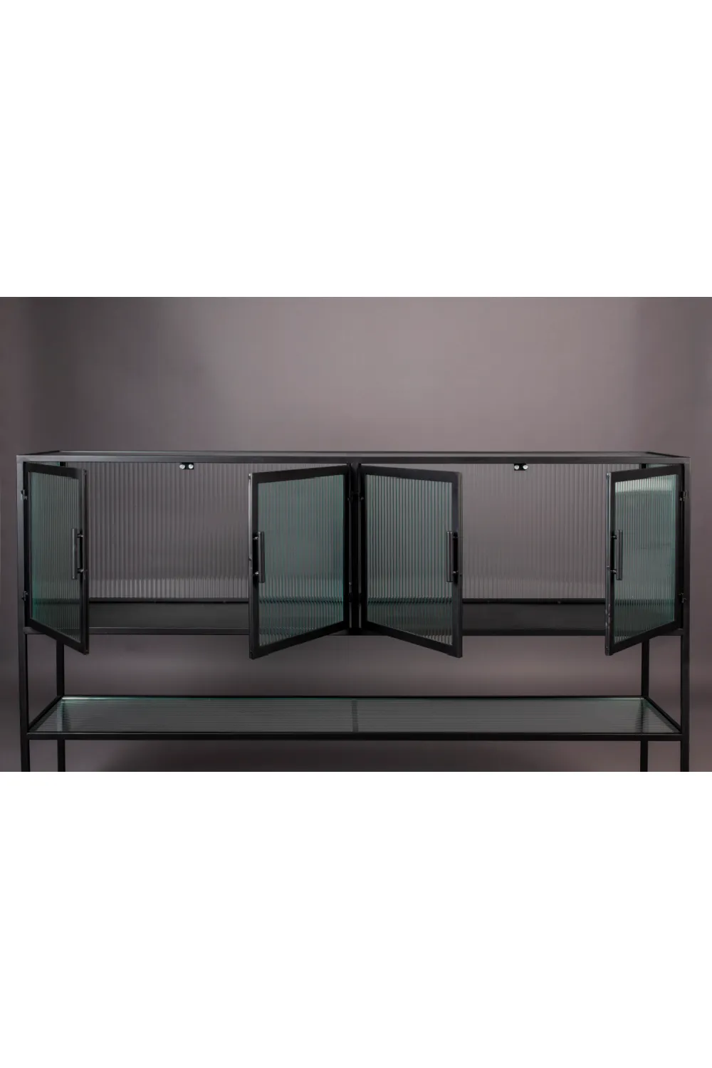 Black Framed Glass Sideboard | Dutchbone Boli