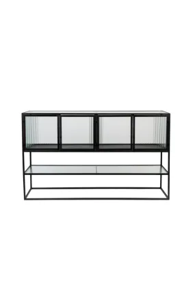 Black Framed Glass Sideboard | Dutchbone Boli