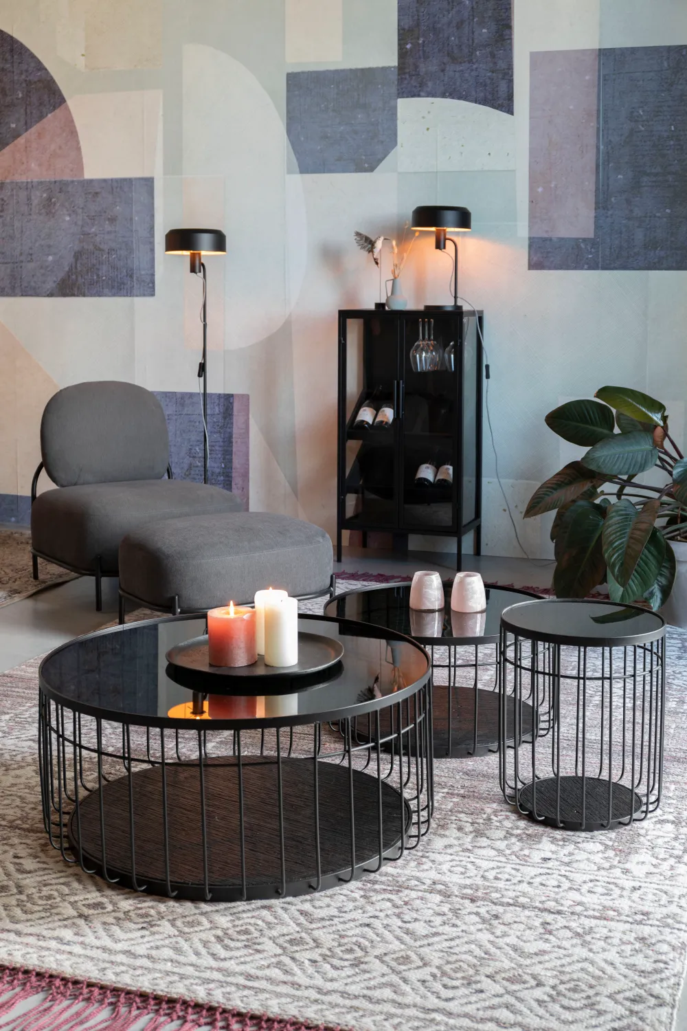 Black Industrial Coffee Table | DF Lance