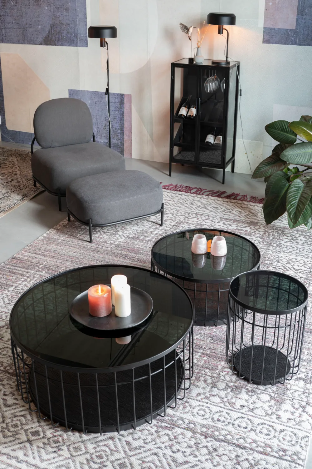 Black Industrial Coffee Table | DF Lance