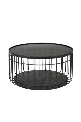 Black Industrial Coffee Table | DF Lance