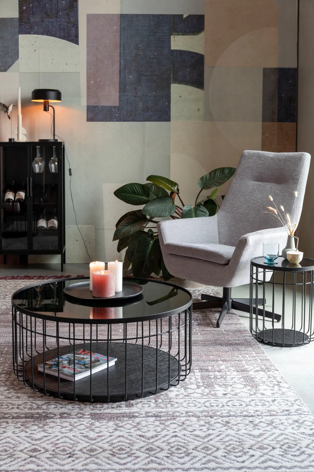 Black Industrial Coffee Table | DF Lance