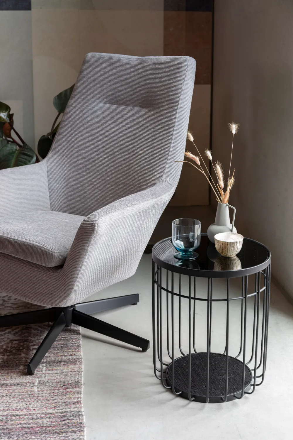Black Industrial Side Table | DF Lance
