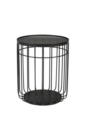 Black Industrial Side Table | DF Lance