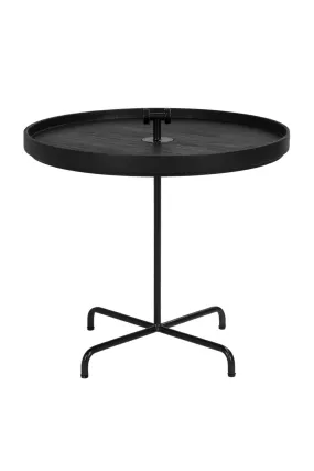 Black Teak Industrial Side Table | Dareels Bima