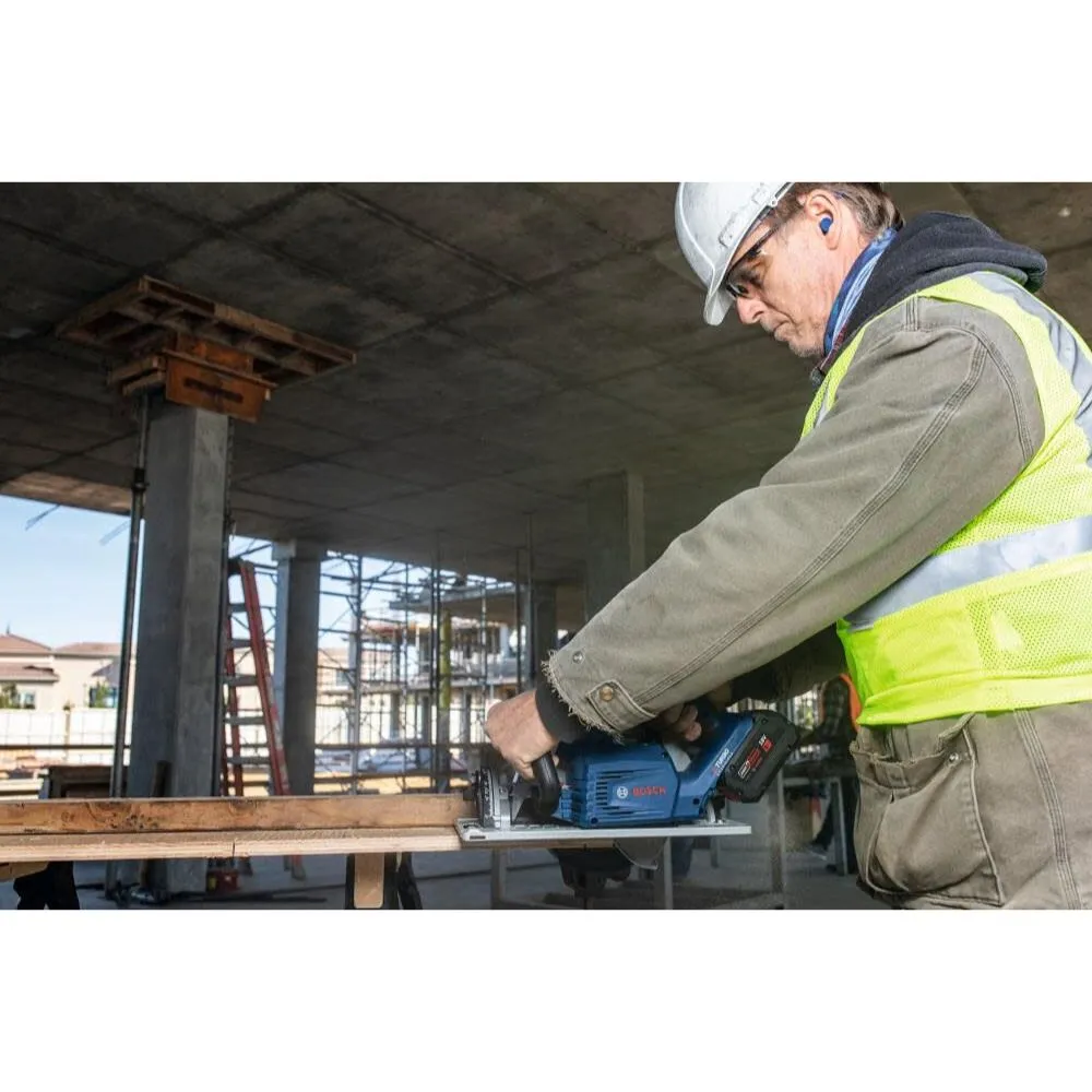Bosch GKS18V-25GCB14 PROFACTOR 18V Connected-Ready 7-1/4 In. Circular Saw Kit with Track Compatibility and (1) CORE18V 8 Ah High Power Battery