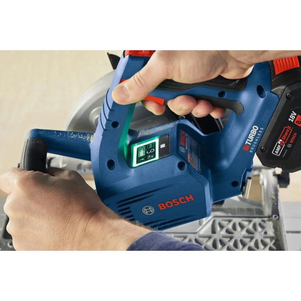 Bosch GKS18V-25GCB14 PROFACTOR 18V Connected-Ready 7-1/4 In. Circular Saw Kit with Track Compatibility and (1) CORE18V 8 Ah High Power Battery