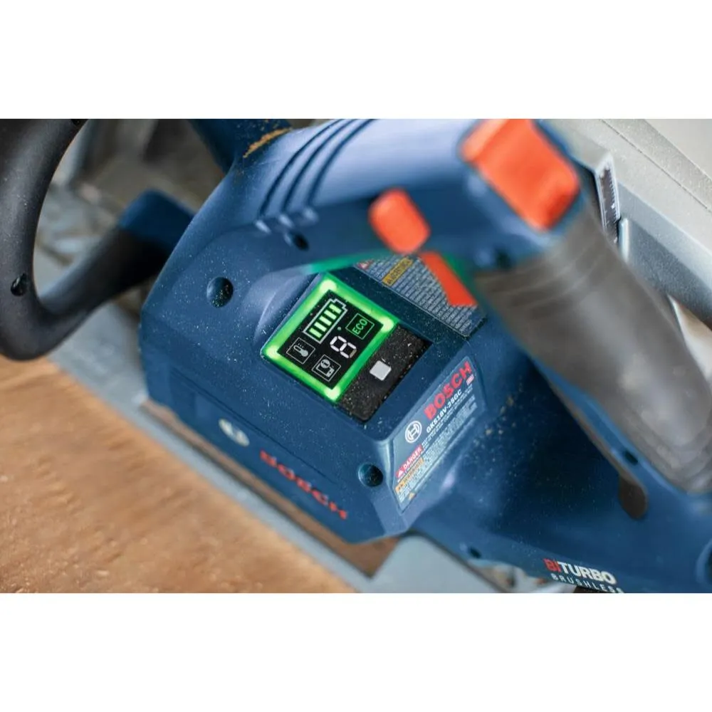 Bosch GKS18V-25GCB14 PROFACTOR 18V Connected-Ready 7-1/4 In. Circular Saw Kit with Track Compatibility and (1) CORE18V 8 Ah High Power Battery