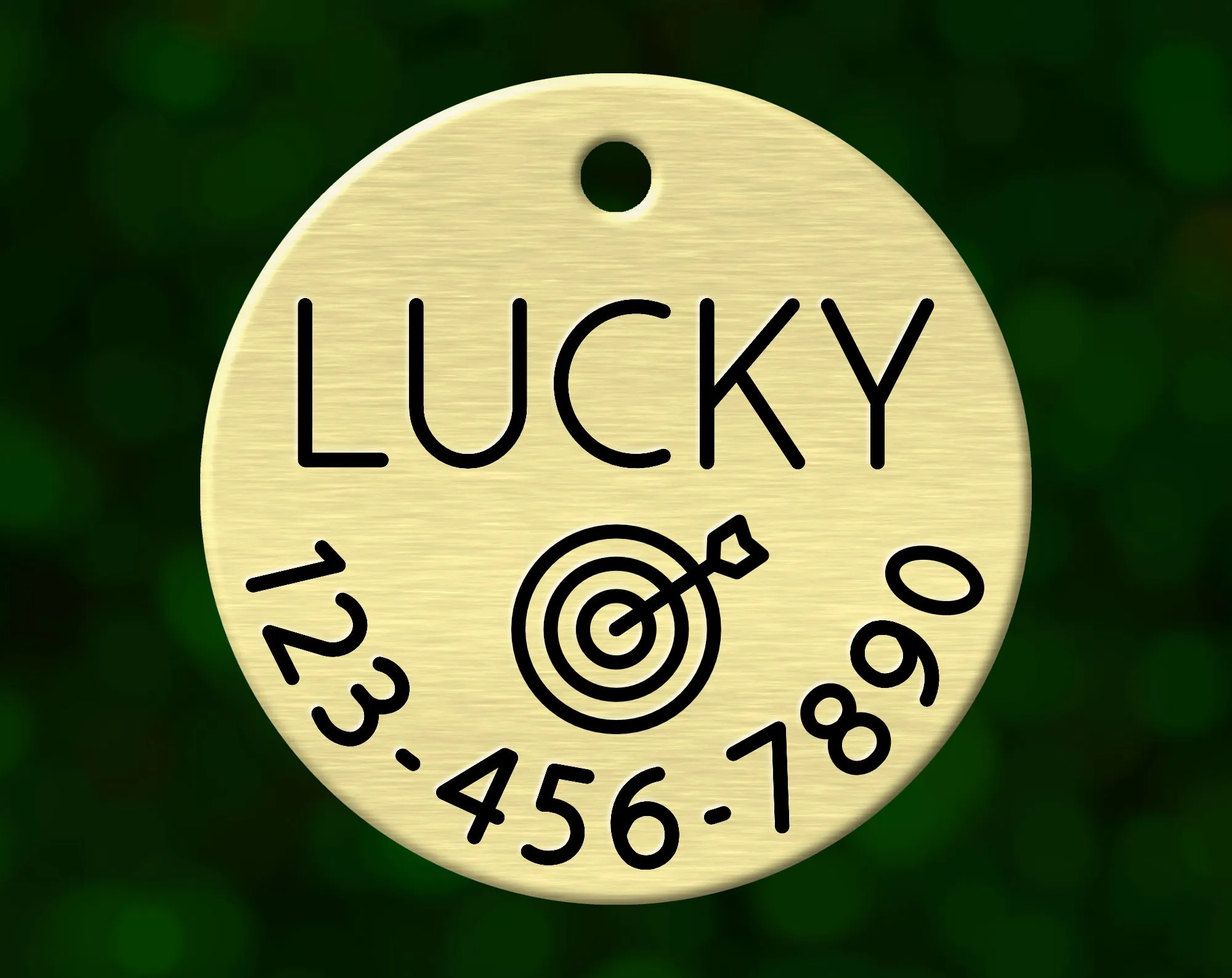 Bullseye Dog Tag