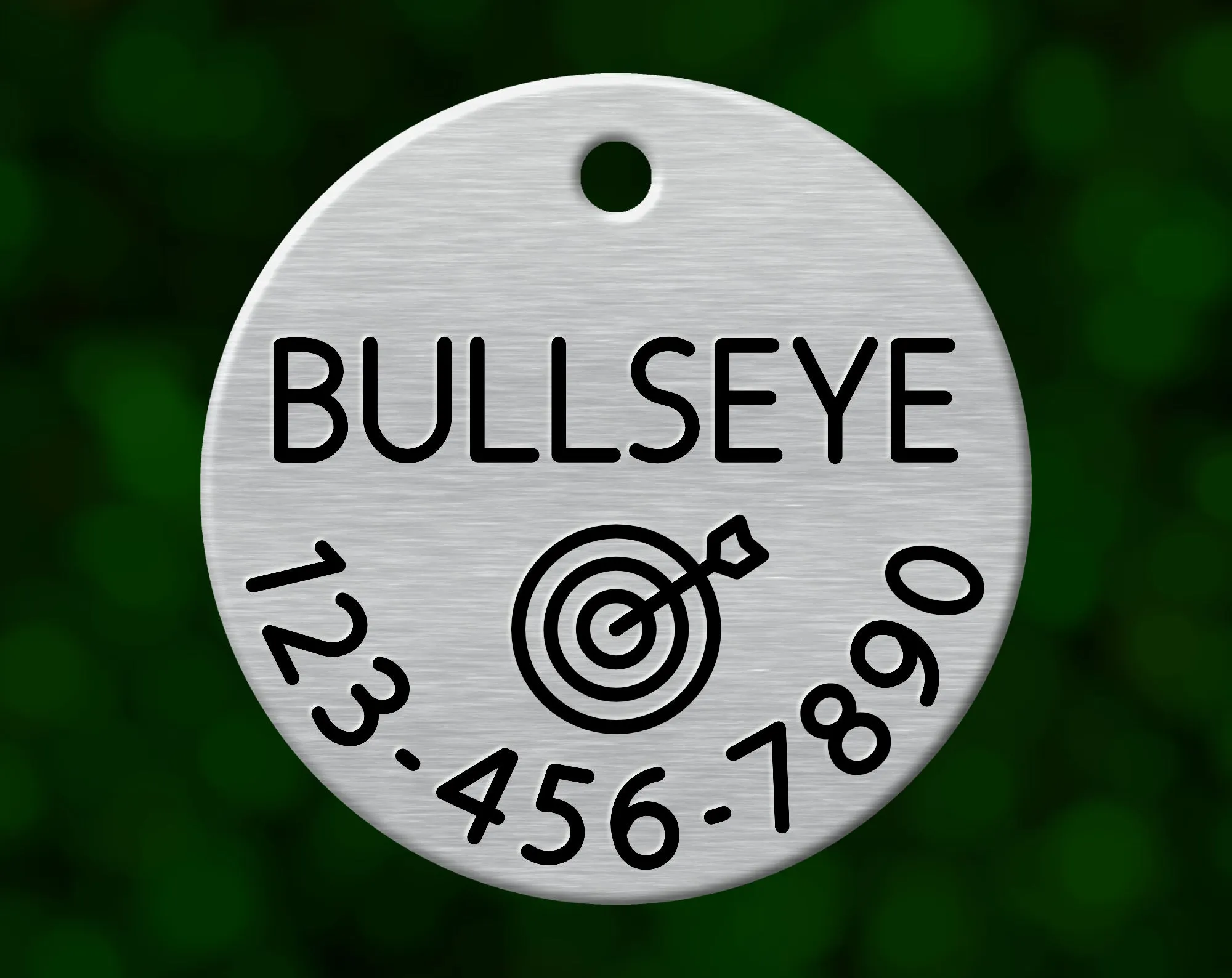 Bullseye Dog Tag