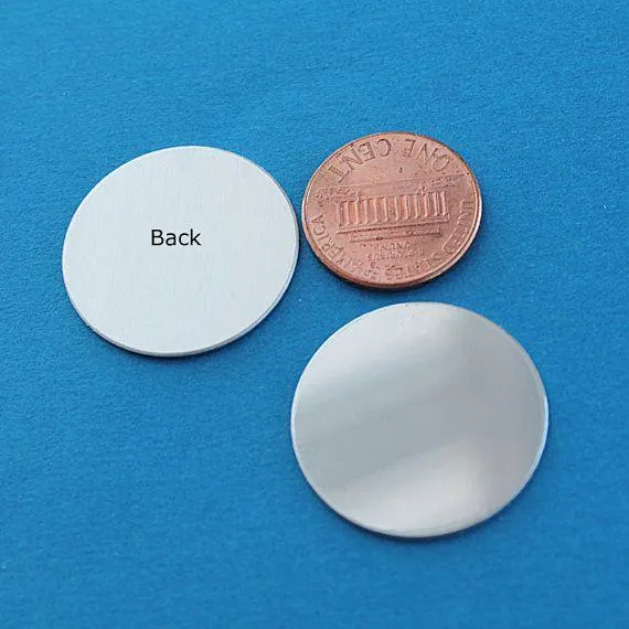 Circle Stamping Blanks - Silver Aluminum - 25mm - 20 Tags - MT081