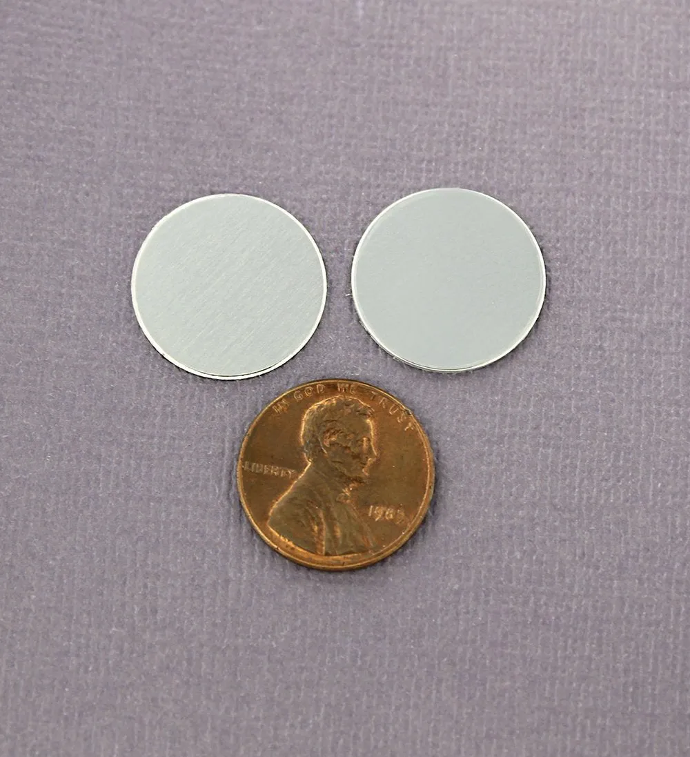 Circle Stamping Blanks - Silver Tone Aluminum - 19mm - 20 Tags - MT147
