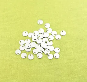 Circle Stamping Blanks - Stainless Steel - 6mm - 25 Tags - MT546