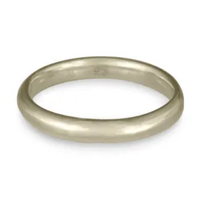 Classic Comfort Fit Wedding Ring, 14K White Gold 3mm Wide by 2mm Thick