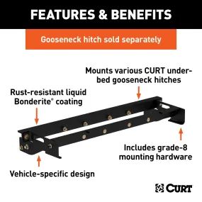 CURT 60641 CURT 60641 Under-Bed Gooseneck Installation Brackets; Fits Select Ford F-150