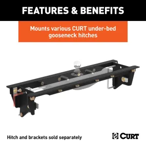 CURT 60647 Double Lock EZr Gooseneck Installation Brackets; Select Ford F-250; F-350