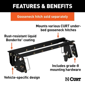 CURT 60661 Under-Bed Gooseneck Installation Brackets; Select Dodge; Ram 2500; 3500