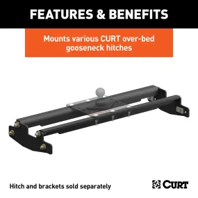 CURT 61301 Over-Bed Gooseneck Installation Brackets; Select Silverado; Sierra 2500; 3500 HD