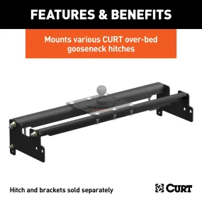 CURT 61331 Over-Bed Gooseneck Installation Brackets; Select Silverado; Sierra 1500