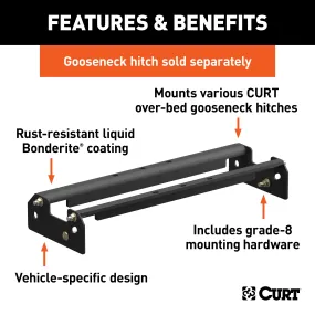 CURT 61505 Over-Bed Gooseneck Installation Brackets; Select Ford F-150; F-250; F-350